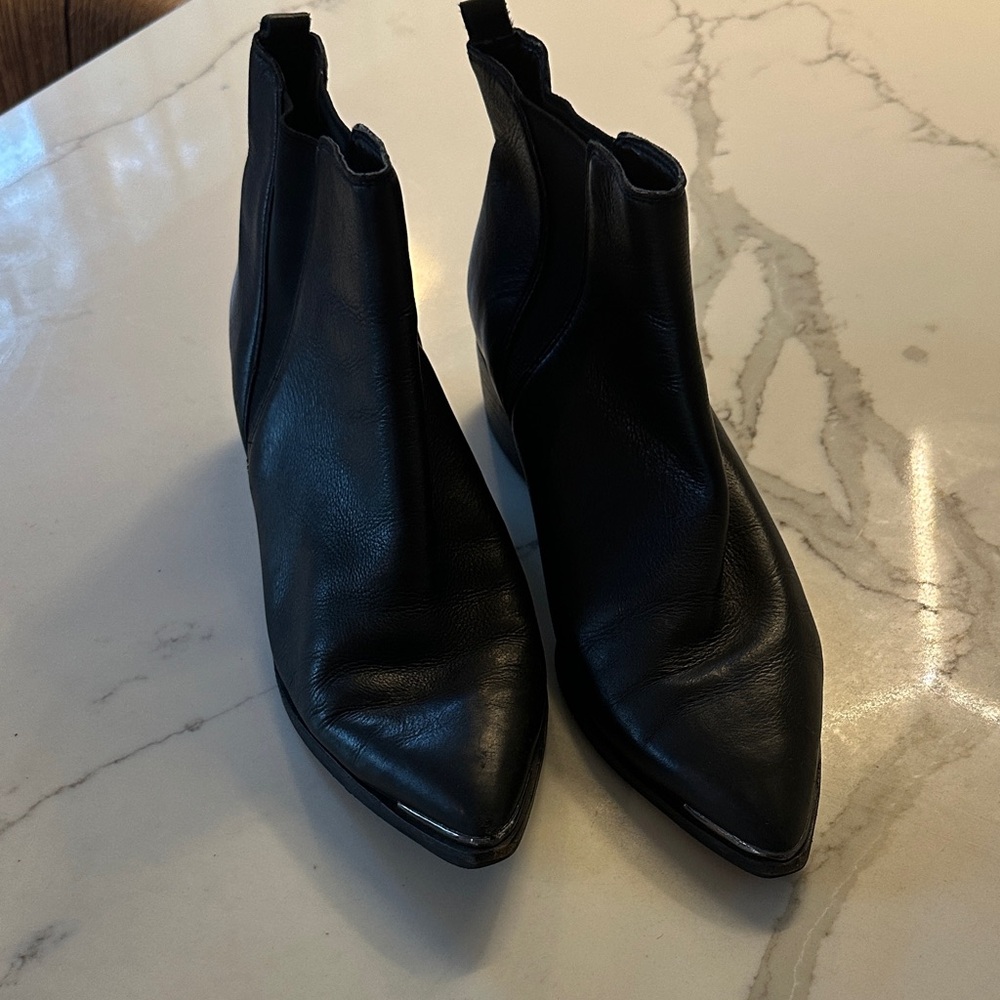 Marc Fisher Sleek Black Ankle Booties